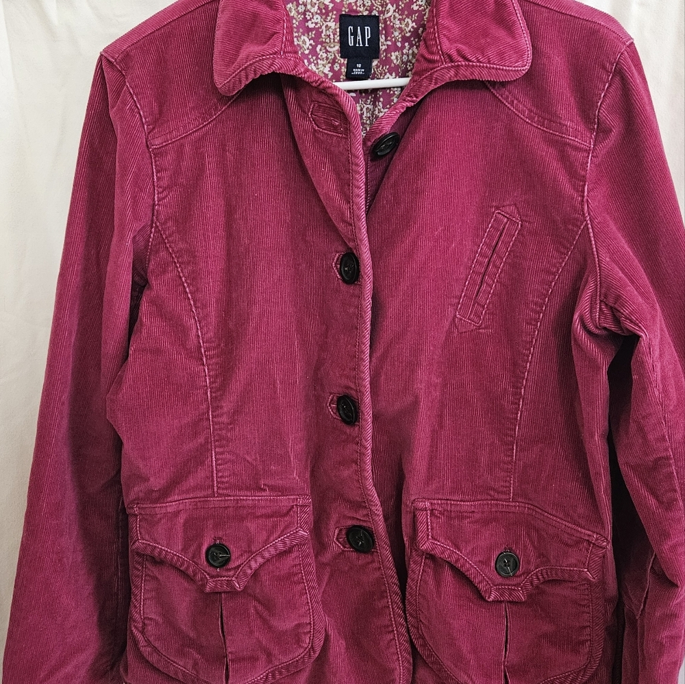 GAP Women's Pink Corduroy Jacket